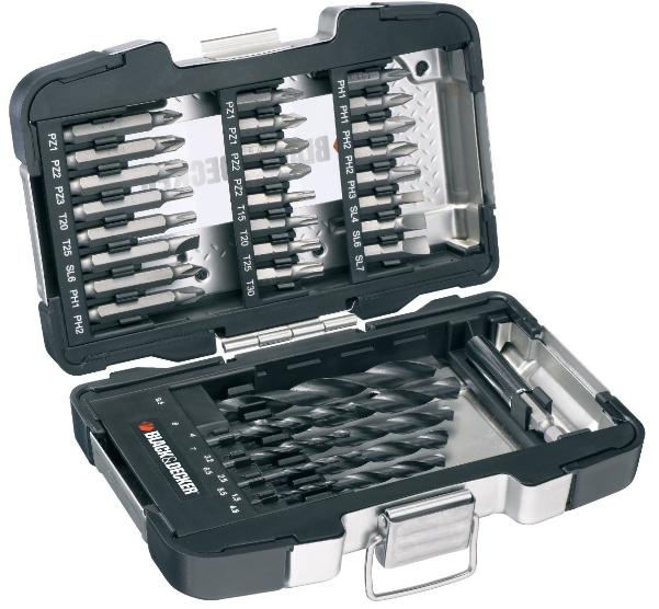 Black & Decker 35 teiliges Metall-Koffer-Set