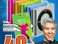 Saturn vs. Apple-Store: iPod shuffle (2 GB) +15 € iTunes-Karte – nur 49€