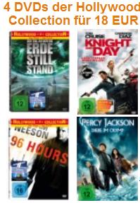 4 dvds der hollywood collection nur 18 euro