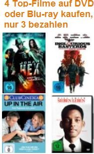 4 für 3 DVD Blu-ray Amazon-Aktion