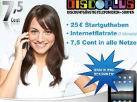 DailyDeal: iPad absahnen + 4,95€ statt 9,95€ discoPLUS-Tarif-Startpaket & Surf-Flat 200 MB