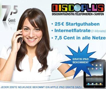 ipad bei dailydeal absahnen mit prepaid-tarif discoplus