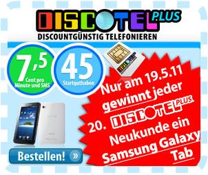 discoPLUS + Samsung Galaxy Tablet PC