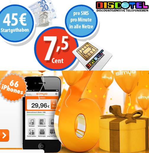 discotePLUS Startguthaben vs. Simyos iPhones