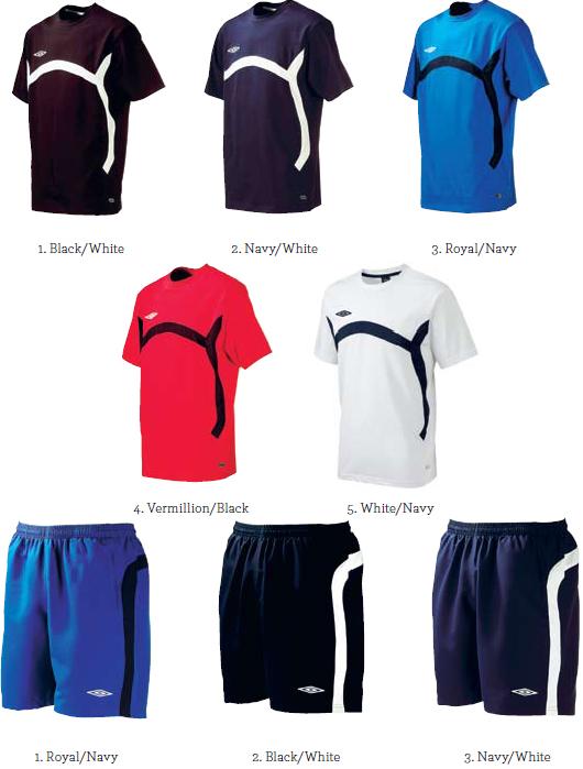 umbro shirts + shorts