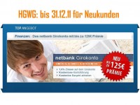 HGWG: bis zu 125 € Prämie für Neukunden beim netbank-Girokonto – bis 31.12.11