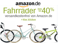 Amazon: Fahrräder bis zu 40% günstiger & versandkostenfrei