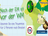 C&A Gewinnspiel mit einer Traumreise zu zweit nach Brasilien als Hauptpreis
