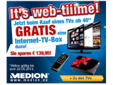 MEDIONshop Aktion Mai 2013: Internet-TV-Box gratis beim Kauf eines TV ab 40 Zoll