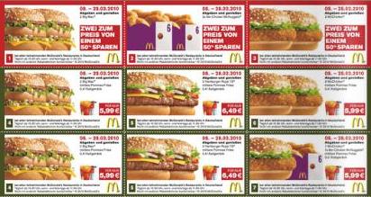 McDonalds: kostenlos Rabatt-Coupons downloaden | Unideal.de