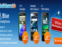 MediaVersand: O<sub>2</sub> Blue + Highend Smartphone + 50€ Wechsel-Bonus