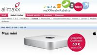 allmaxx.de: 30€ Cashback auf Mac-mini-Modelle von Apple – noch bis 29.02.2012