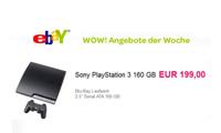 Ebay WOW: Playstation 3 160 GB Slim für 199€ ohne zusätzliche Versandkosten – noch bis 08.02.