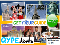 QypeDeals: 40 € Gutschein bei GetYourGuide für 20 €- bis 30.06.
