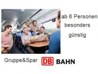 Bahn: Gruppen ab 6 Personen (Hin- & Rückfahrt 49 Euro) – bis 31.7.