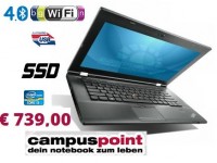 Campuspoint 14” Notebook ThinkPad University L430 für 739 Euro