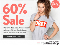 60 Prozent Rabatt: X-Mas-Sale im Frontline-Shop
