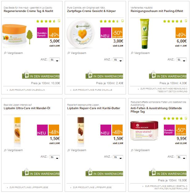 Yves Rocher Angebot: 45 Kosmetik Pflege Produkte ab 1,50 Euro | Unideal.de