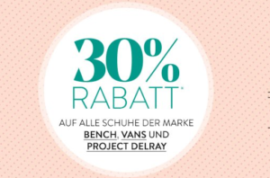 Roland Schuhe Aktion: 30 Prozent auf Bench, Vans + Project Delray