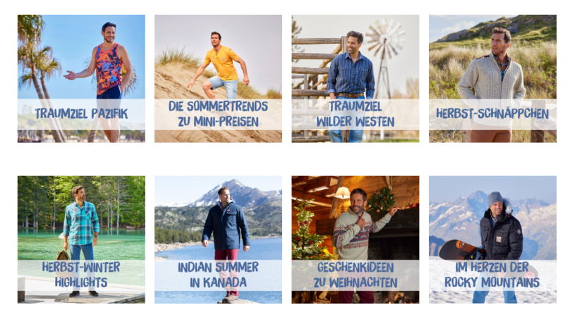 Atlas for Men Gutschein, die Kollektionen sind benannt nach weiteren Orten der Welt