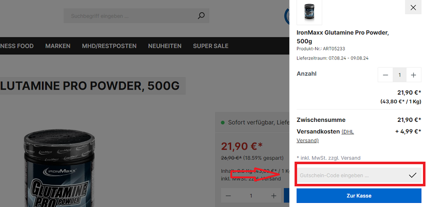 Bodystriker Rabattcode einlösen