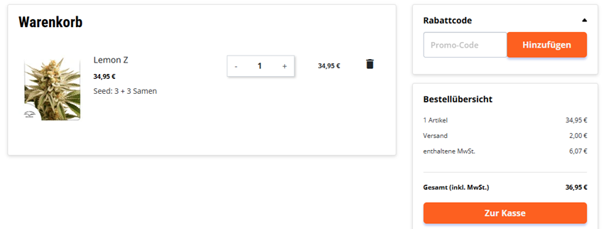 Dutch Passion Rabattcode anwenden