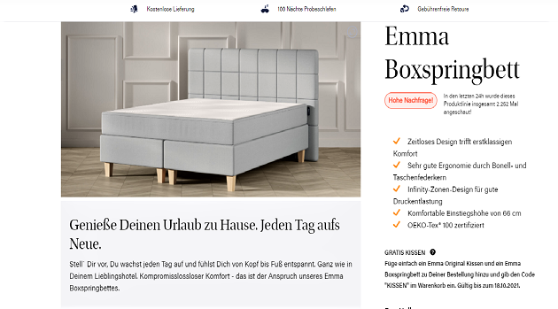 Boxspringbett im Angebot