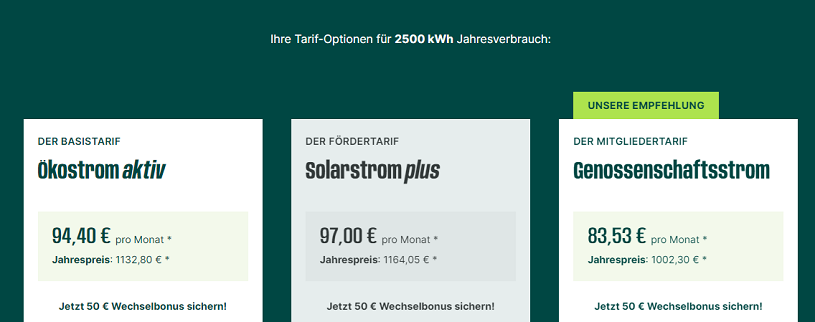 Stromtarif Green Planet Energy