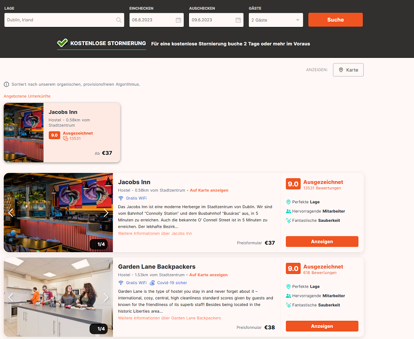 Hostelworld Angebote