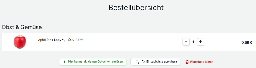 Knuspr Rabatt im Warenkorb einlösen