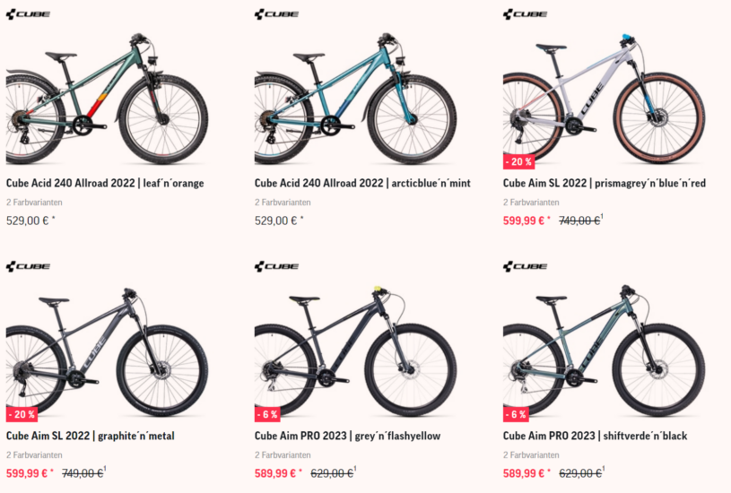 Lucky Bike Rabatt Sortiment