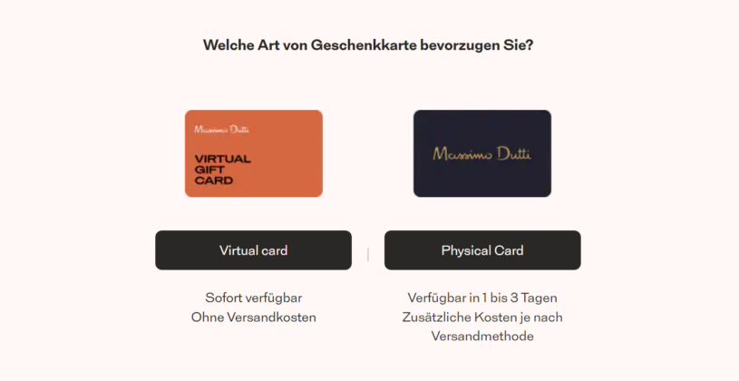 Massimo Dutti Geschenkgutschein