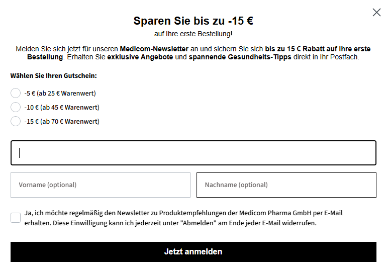 15€ Medicom Rabattcode