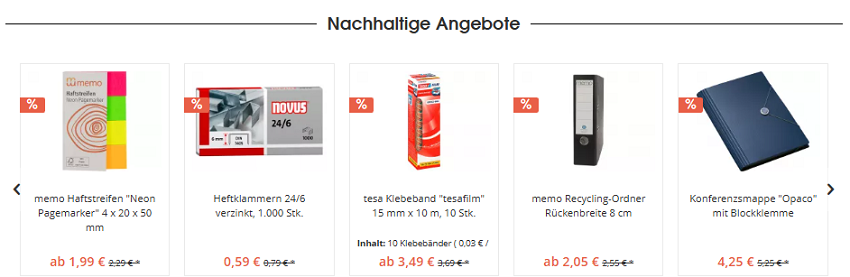 Sparen auf nachhaltige Produkte mit einem memo Gutschein