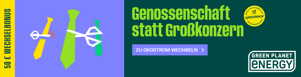 50€ Green Planet Energy Wechselbonus