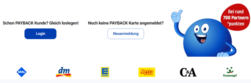anmelden bei Payback