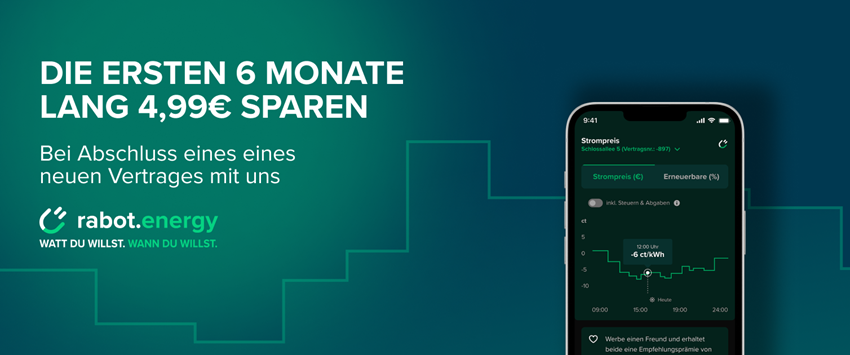 4,99€ Rabot Energy Gutschein für Neukunden