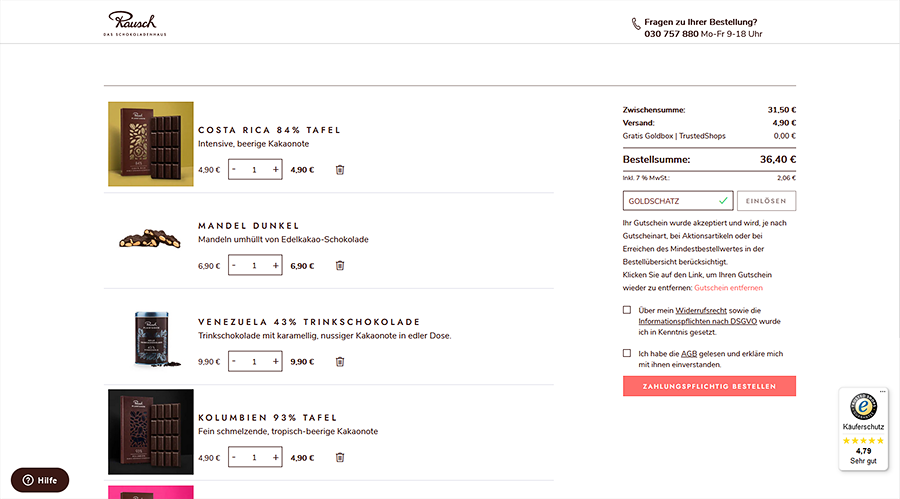 Rausch Gutschein einlösen