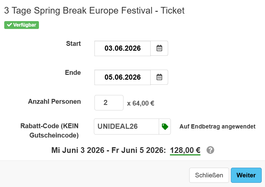 Spring Break Rabattcode