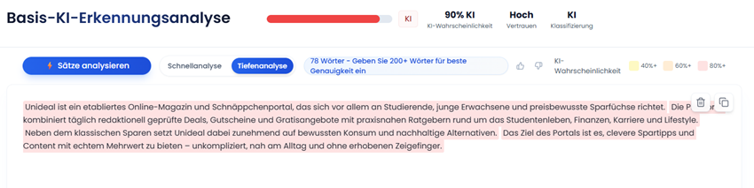 TruthScan Tiefenanalyse