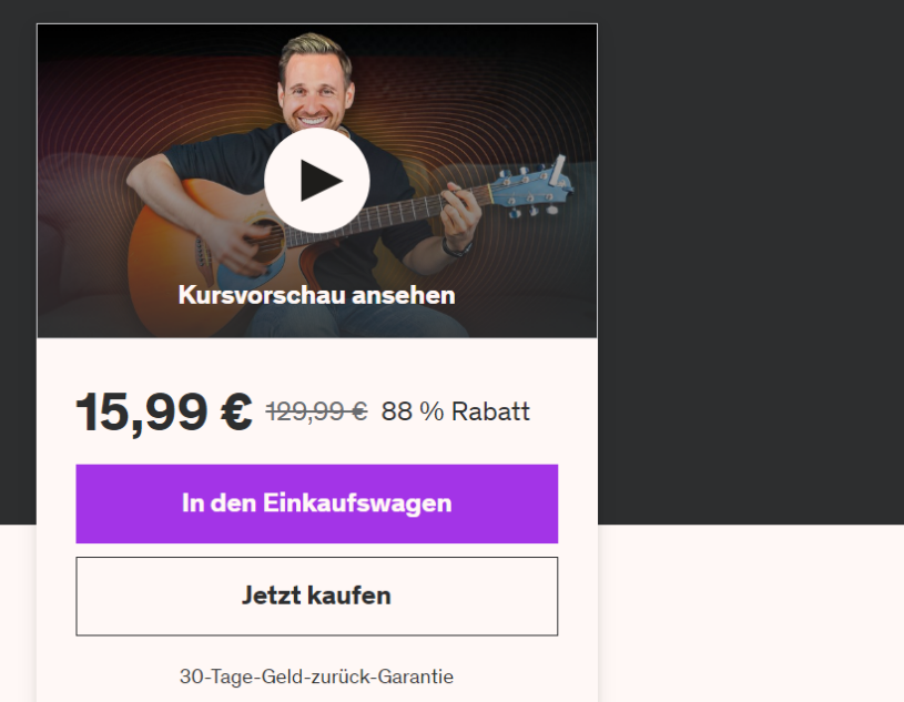 Udemy Rabatt Gitarre lernen