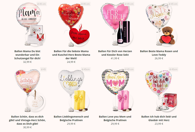 Heliumballon mit Geschenk