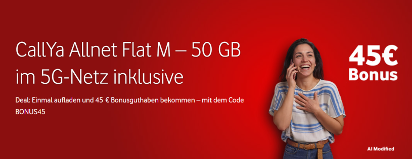 Vodafone CallYa Bonusguthaben