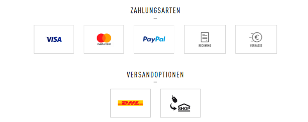 Zahlungsmöglichkeiten Golf House